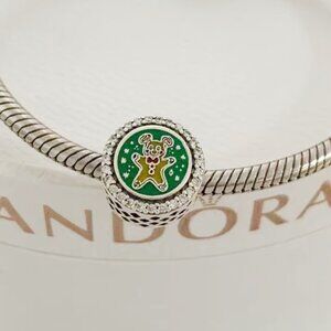 Disney Parks 2022 Merry Christmas Minnie Castle Candy Cane Pandora Charm